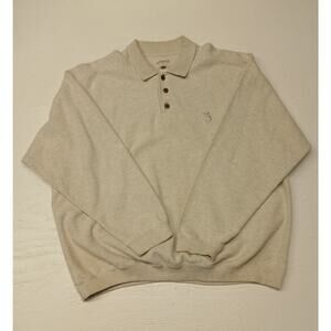 Original Island Sport Beige Relaxed Comfort Fit Dress Casual Button Pull Over XL